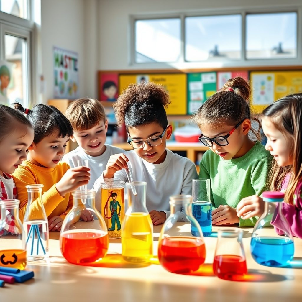 子供たちの科学実験